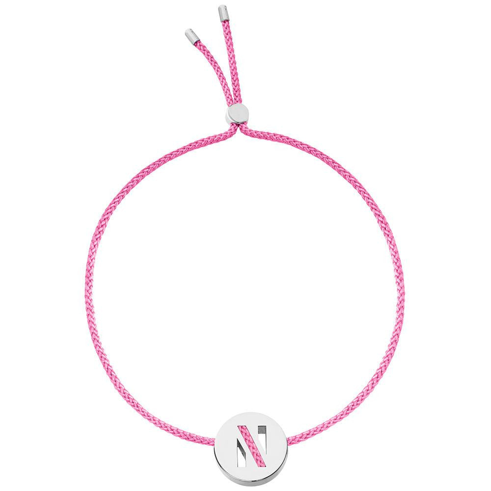 Ruifier ABC's N Cord Bracelet Pink Sterling Silver