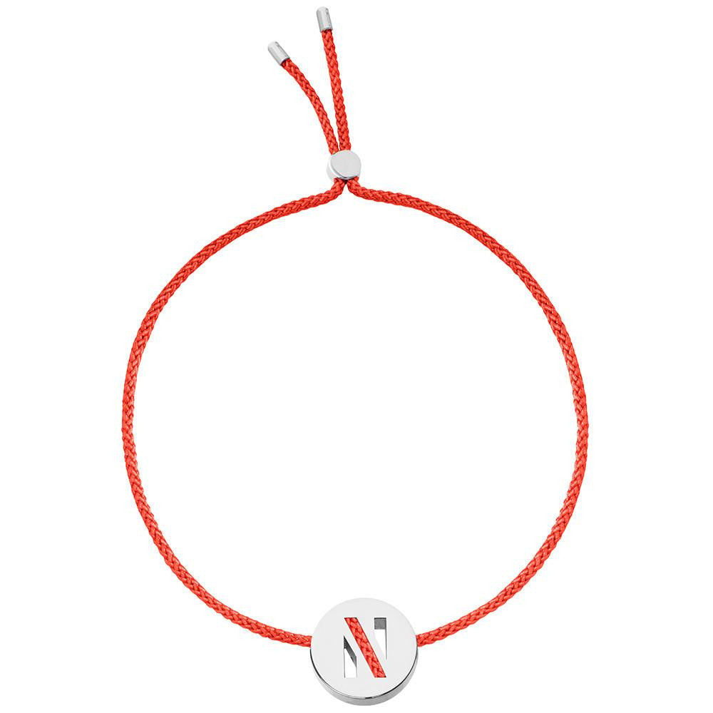 Ruifier ABC's N Cord Bracelet Red Sterling Silver