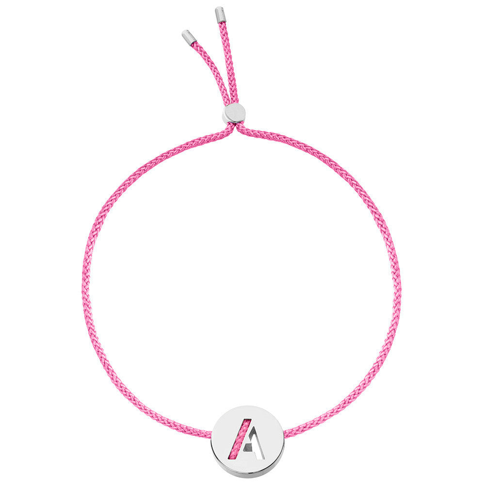 Ruifier ABC's A Cord Bracelet Pink Sterling Silver
