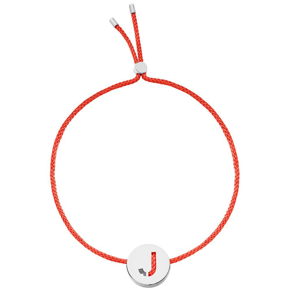 Ruifier ABC's J Cord Bracelet Red Sterling Silver