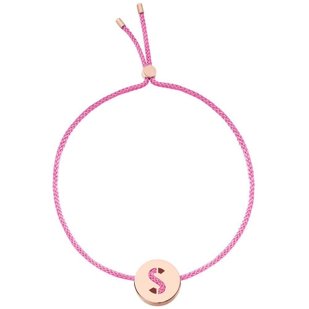 Ruifier ABC's S Cord Bracelet Pink Rose Gold