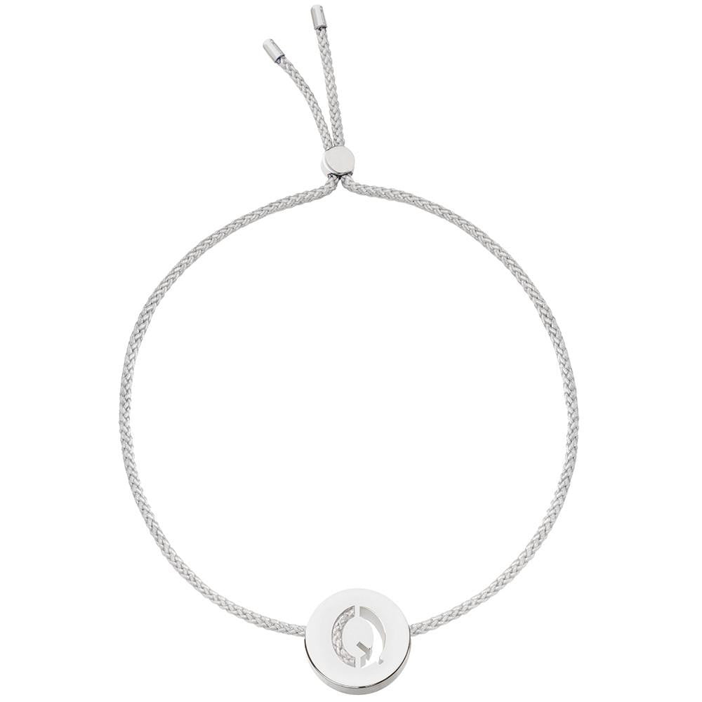 Ruifier ABC's Q Cord Bracelet Light Grey Sterling Silver