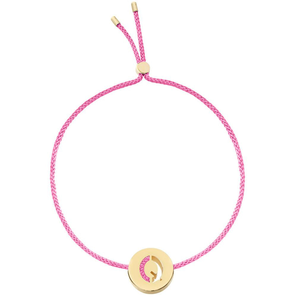 Ruifier ABC's Q Cord Bracelet Pink Yellow Gold