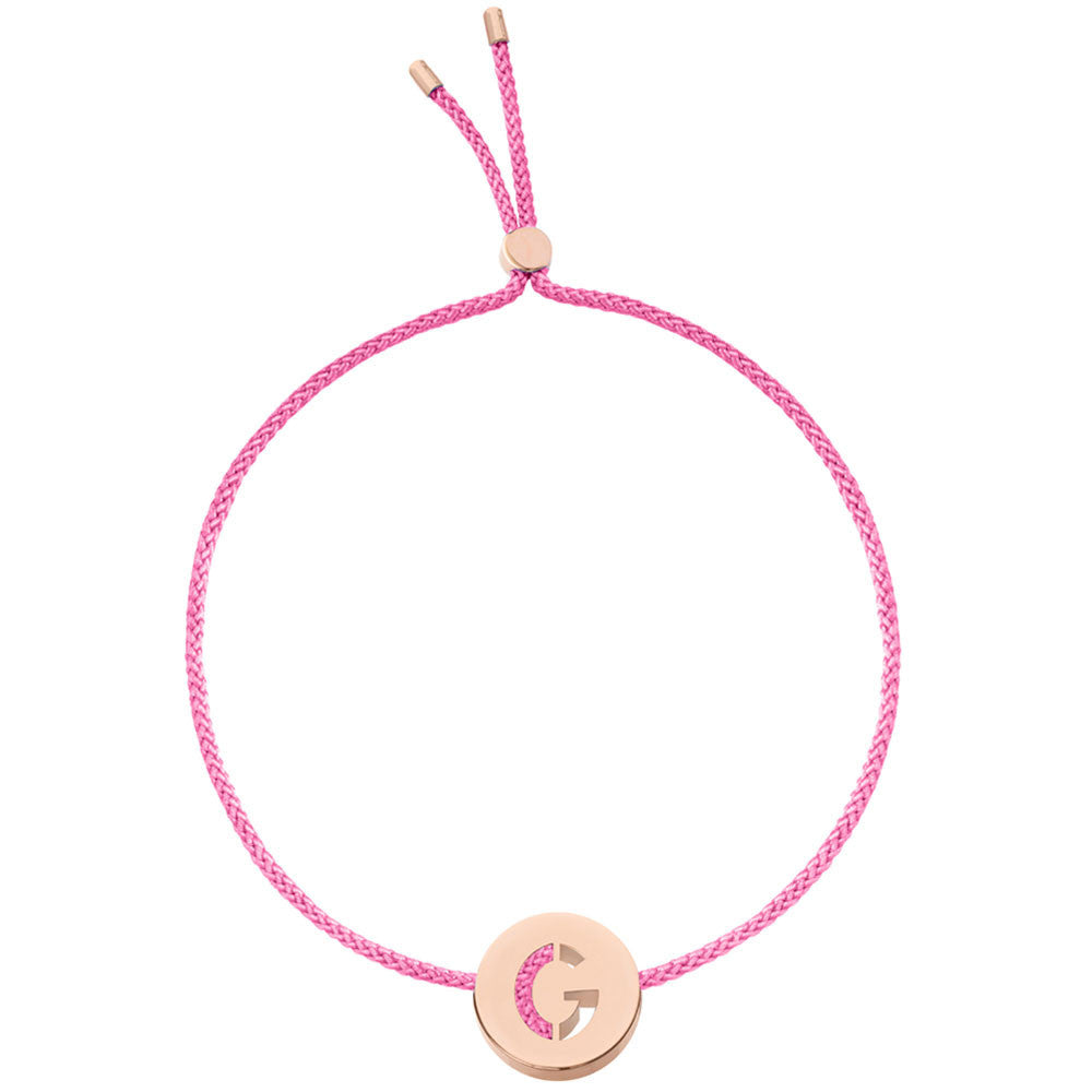 Ruifier ABC's G Cord Bracelet Pink Rose Gold