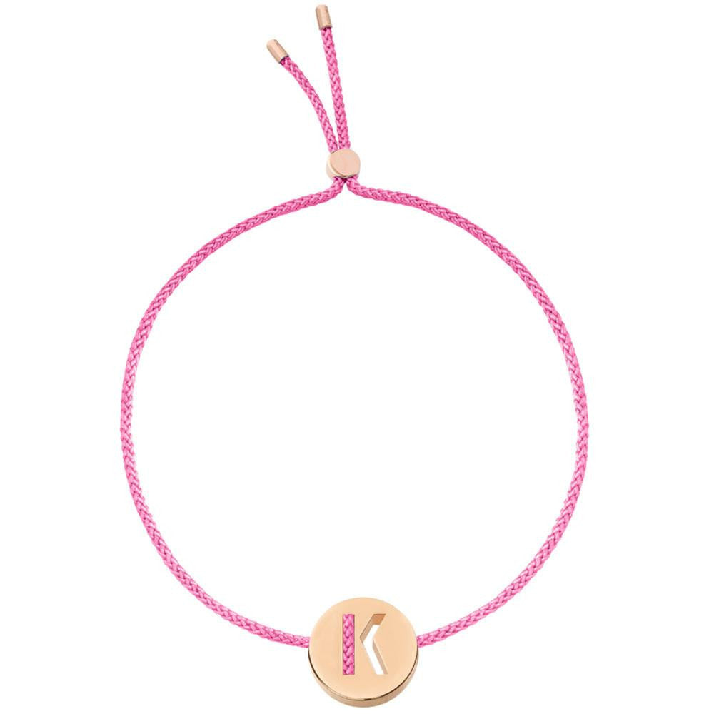 Ruifier ABC's K Cord Bracelet Pink Rose Gold