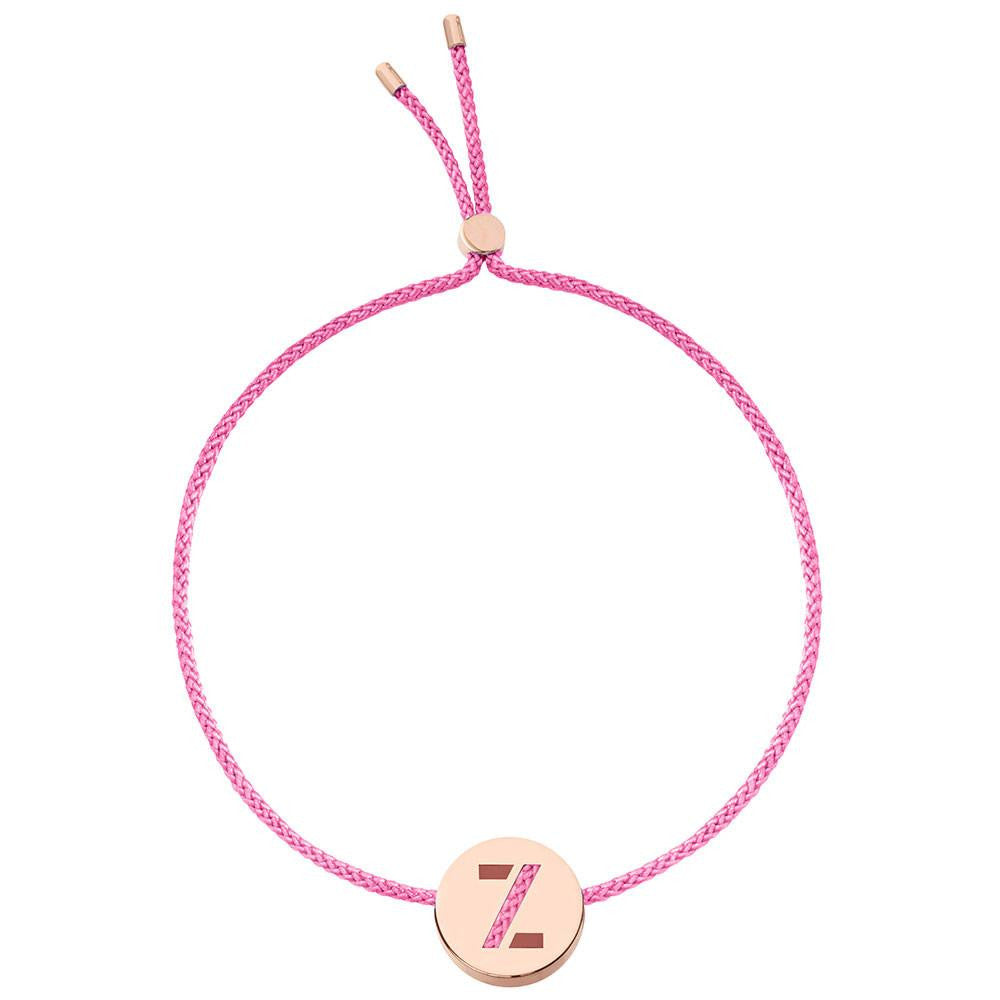 Ruifier ABC's Z Cord Bracelet Pink Rose Gold