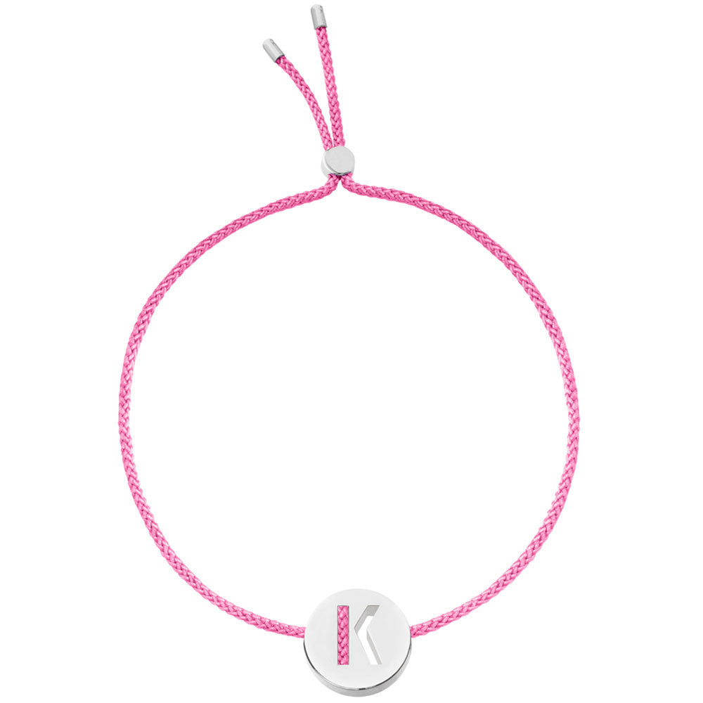 Ruifier ABC's K Cord Bracelet Pink Sterling Silver