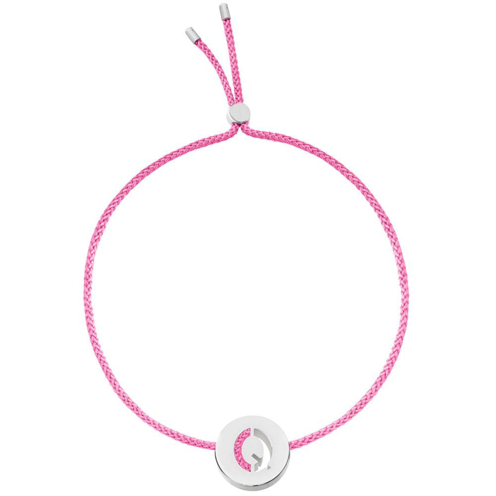 Ruifier ABC's Q Cord Bracelet Pink Sterling Silver