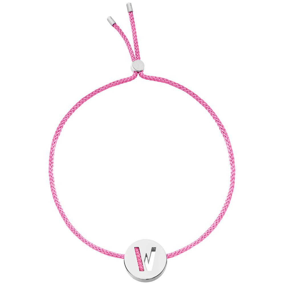 Ruifier ABC's W Cord Bracelet Pink Sterling Silver