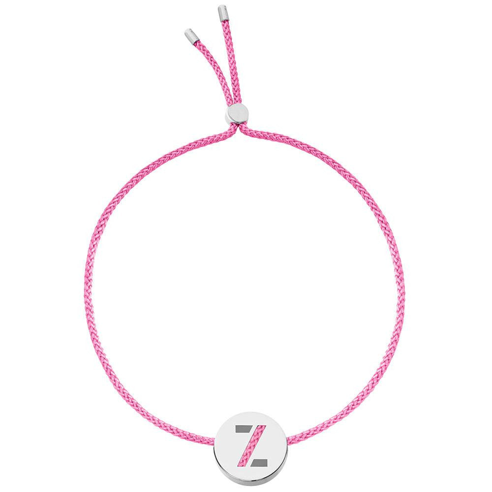 Ruifier ABC's Z Cord Bracelet Pink Sterling Silver