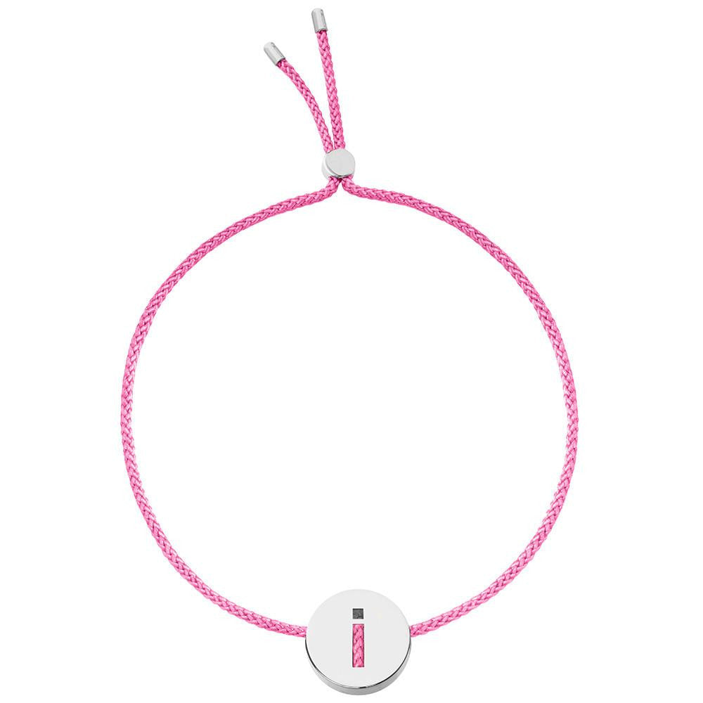 Ruifier ABC's I Cord Bracelet Pink Sterling Silver