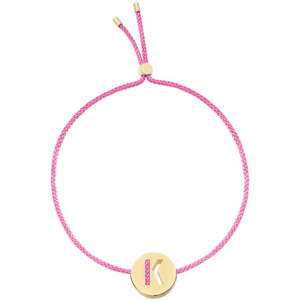 Ruifier ABC's K Cord Bracelet Pink Yellow Gold