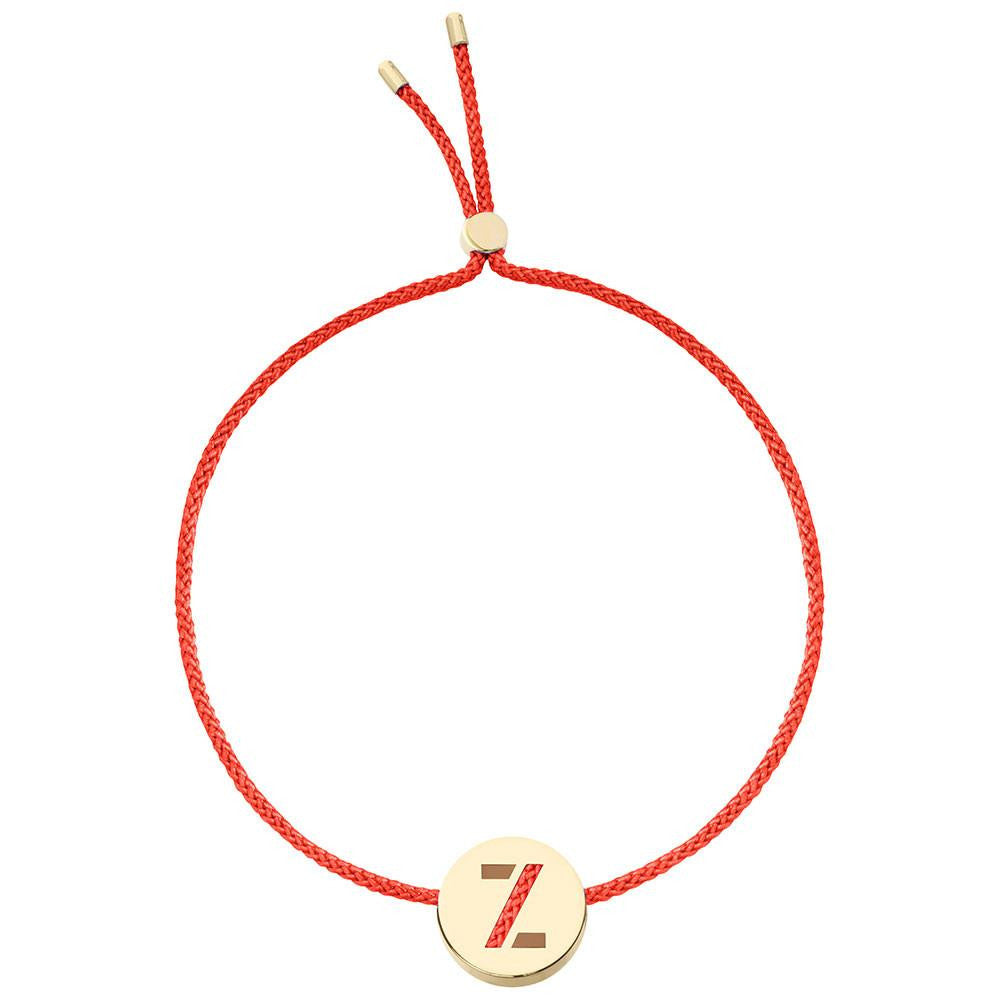 Ruifier ABC's Z Cord Bracelet Red Yellow Gold