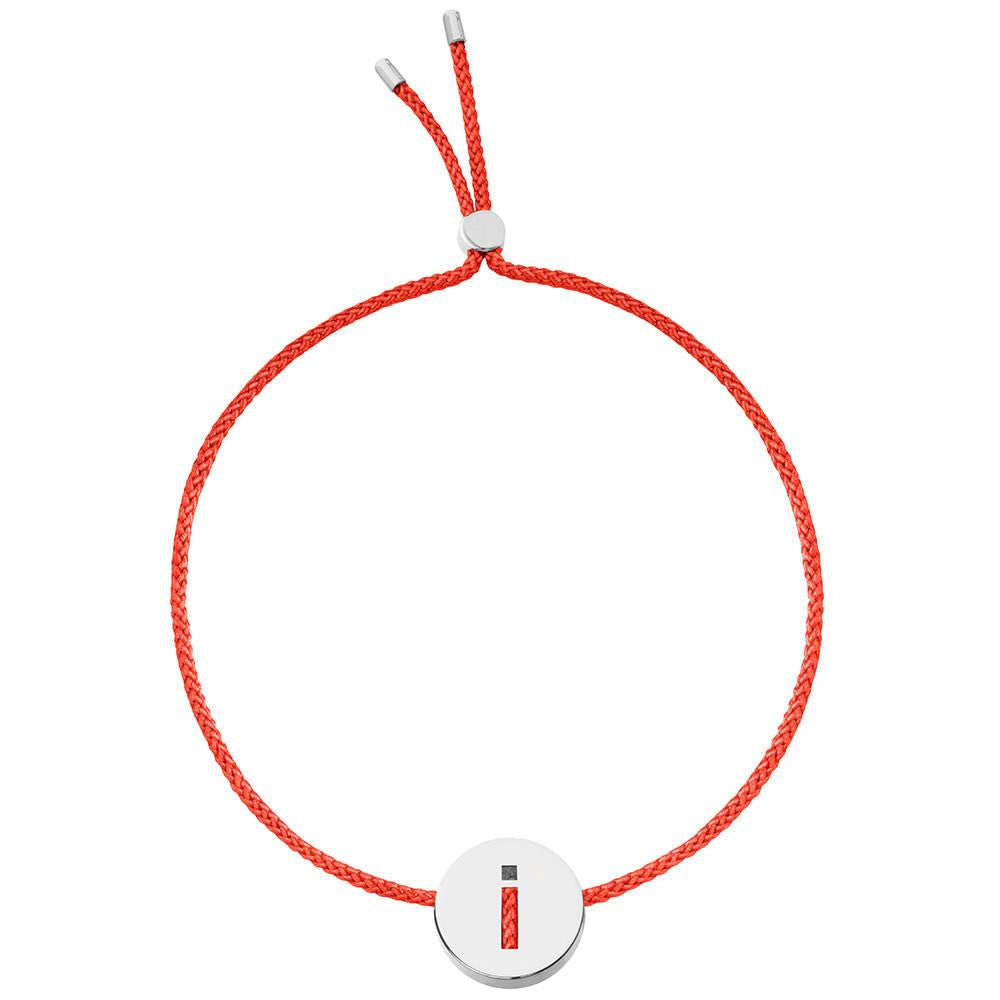 Ruifier ABC's I Cord Bracelet Red Sterling Silver