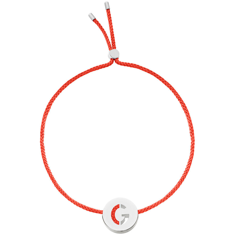 Ruifier ABC's G Cord Bracelet Red Sterling Silver