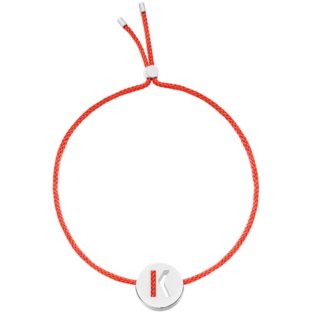Ruifier ABC's K Cord Bracelet Red Sterling Silver
