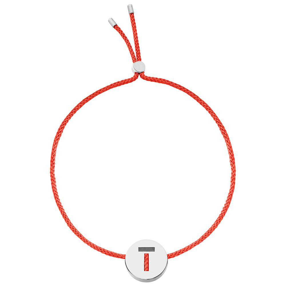 Ruifier ABC's T Cord Bracelet Red Sterling Silver