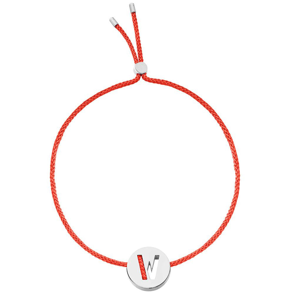 Ruifier ABC's W Cord Bracelet Red Sterling Silver