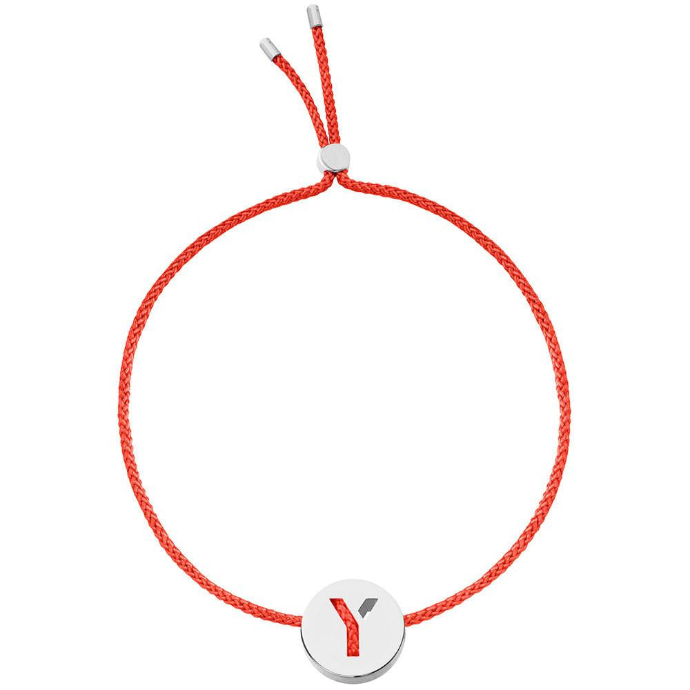 Ruifier ABC's Y Cord Bracelet Red Sterling Silver