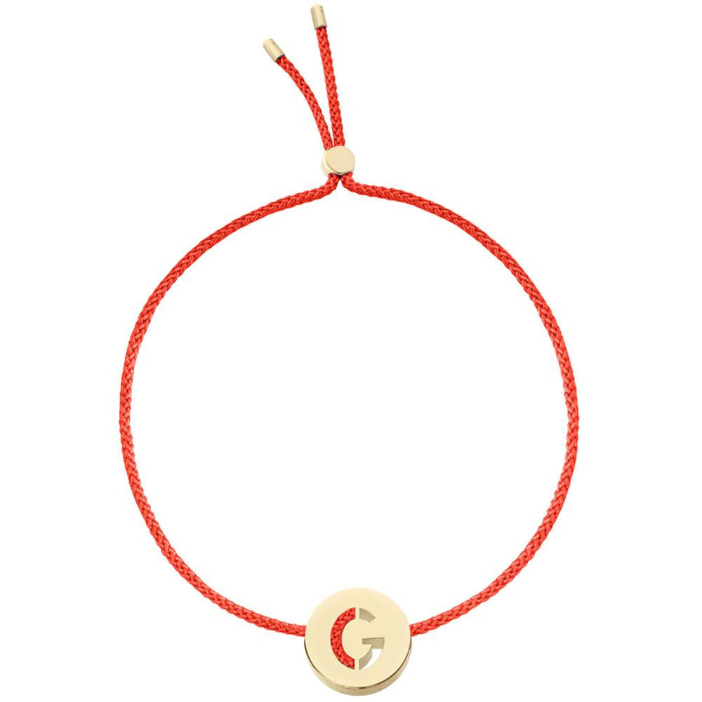 Ruifier ABC's G Cord Bracelet Red Yellow Gold