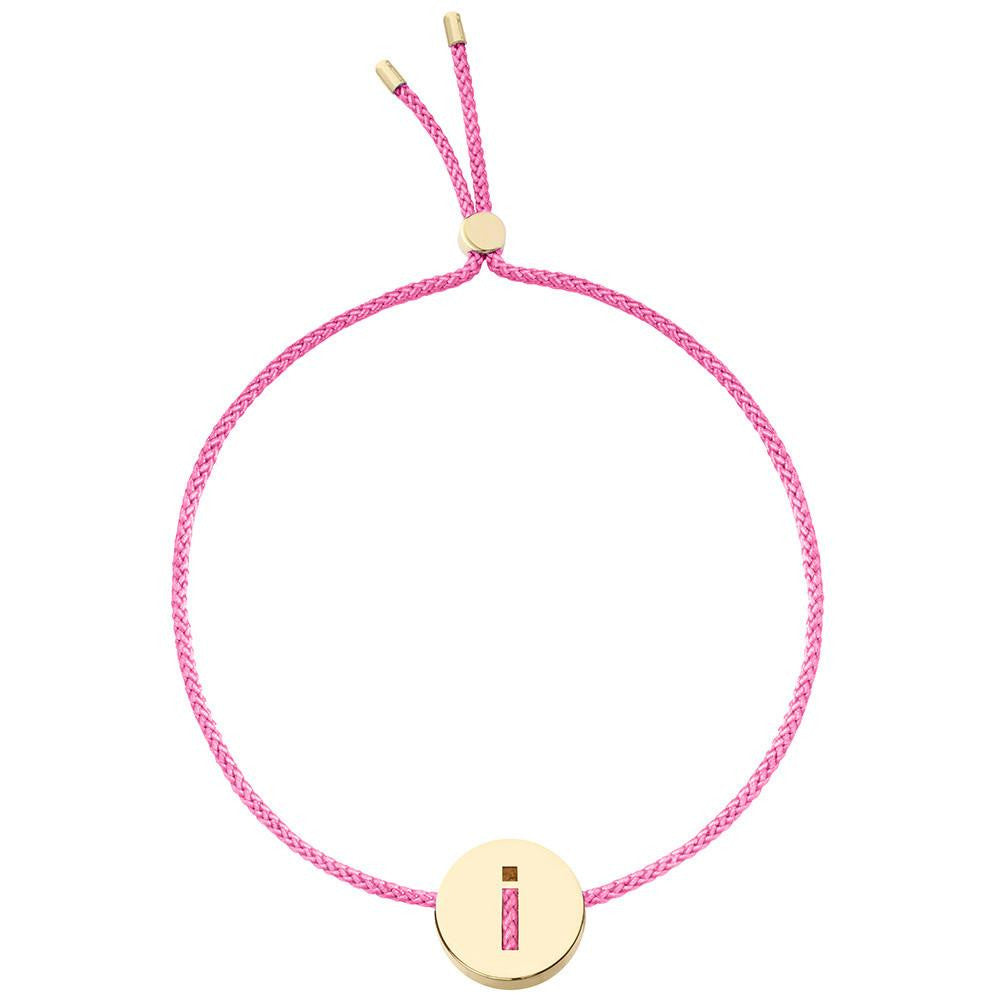 Ruifier ABC's I Cord Bracelet Pink Yellow Gold