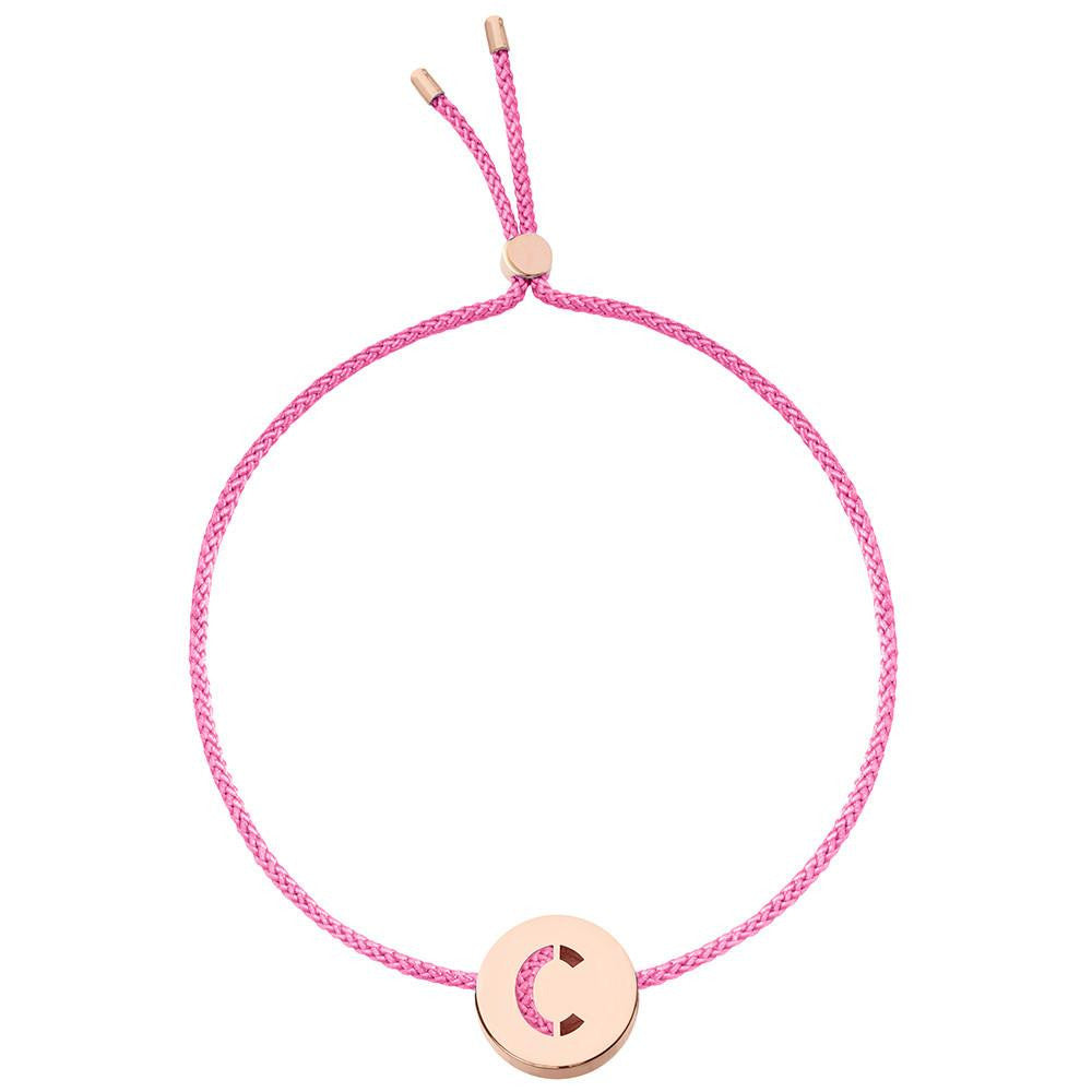 Ruifier ABC's C Cord Bracelet Pink Rose Gold