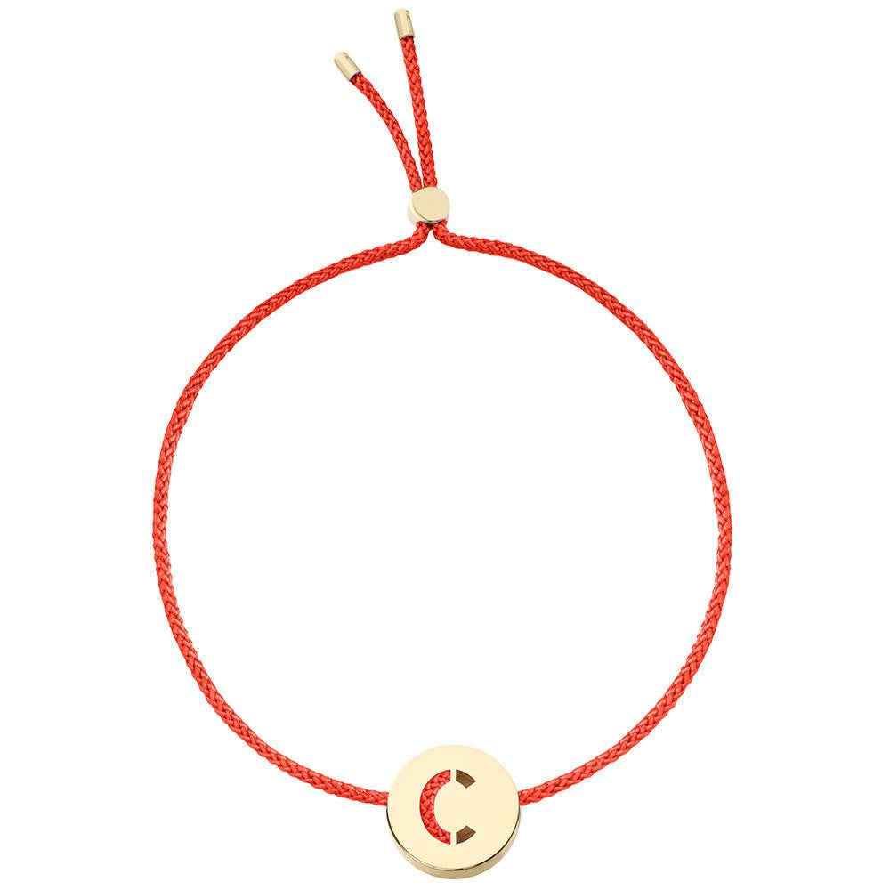 Ruifier ABC's C Cord Bracelet Red Yellow Gold