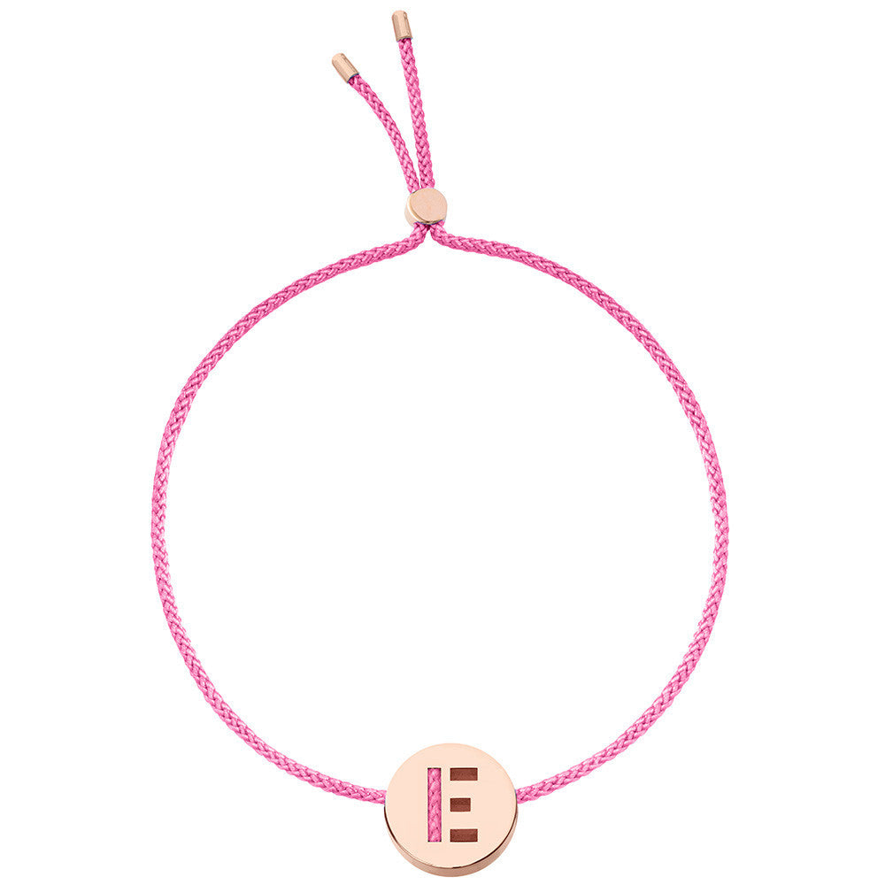 Ruifier ABC's E Cord Bracelet Pink Rose Gold