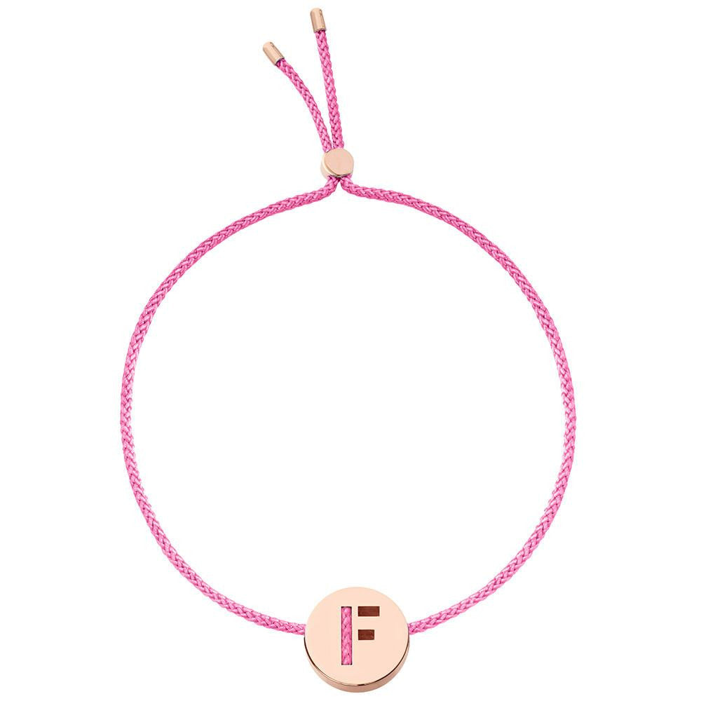 Ruifier ABC's F Cord Bracelet Pink Rose Gold