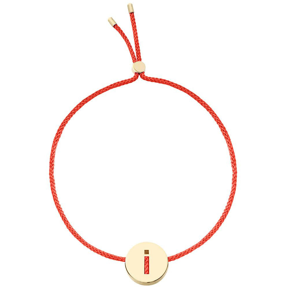 Ruifier ABC's I Cord Bracelet Red Yellow Gold