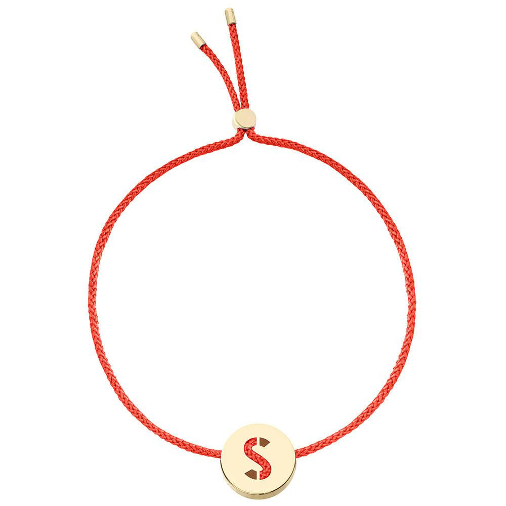 Ruifier ABC's S Cord Bracelet Red Yellow Gold