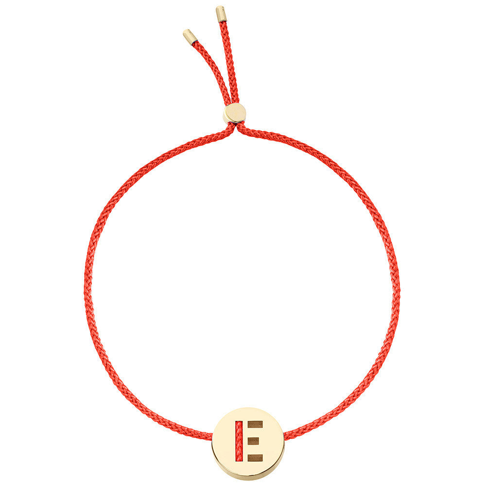 Ruifier ABC's E Cord Bracelet Red Yellow Gold