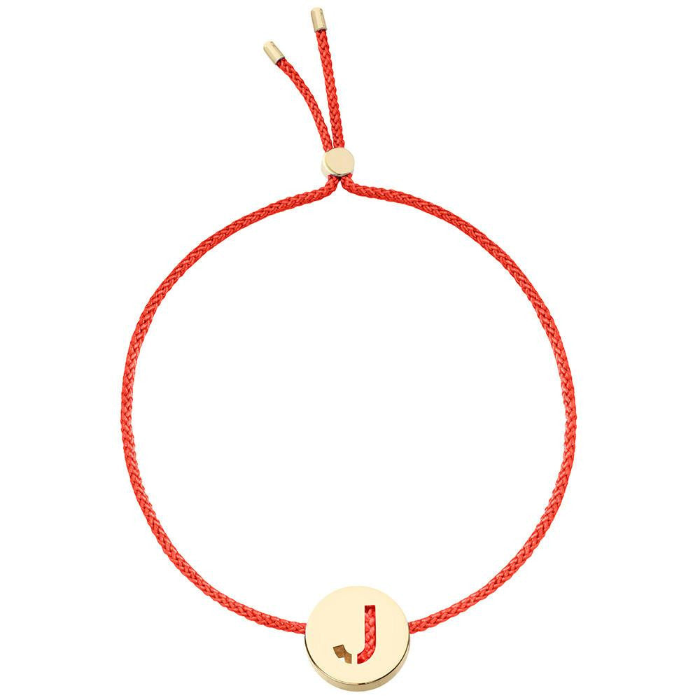 Ruifier ABC's J Cord Bracelet Red Yellow Gold