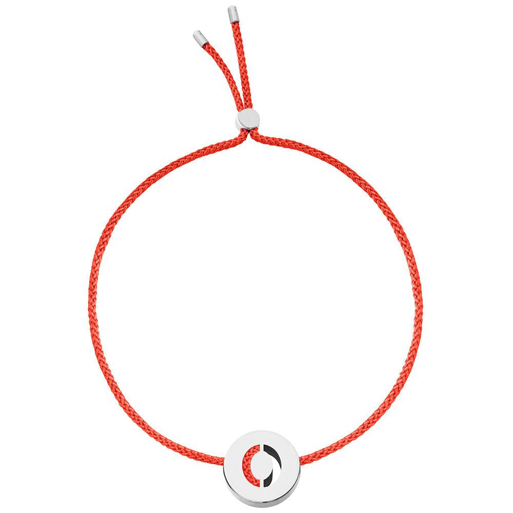 Ruifier ABC's O Cord Bracelet Red Sterling Silver