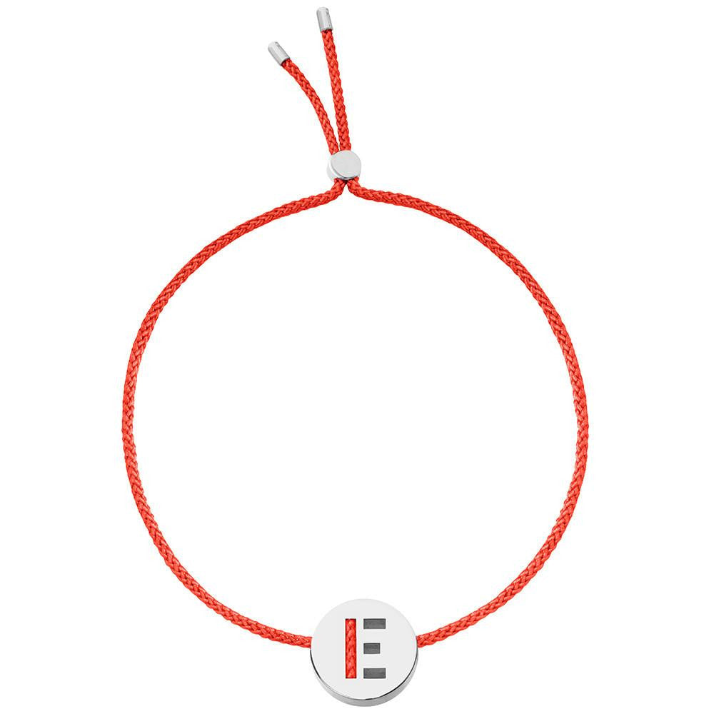Ruifier ABC's E Cord Bracelet Red Sterling Silver