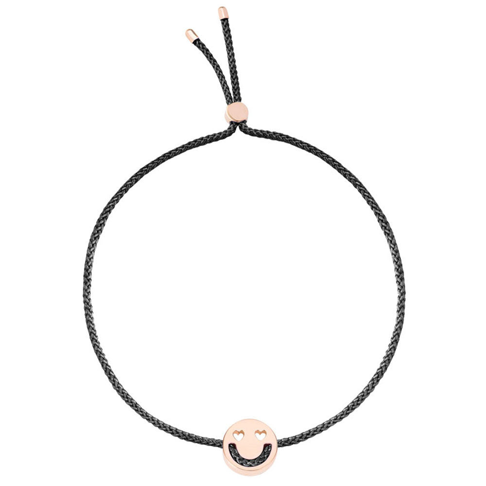 Ruifier Friends Smitten Cord Bracelet Black Rose Gold