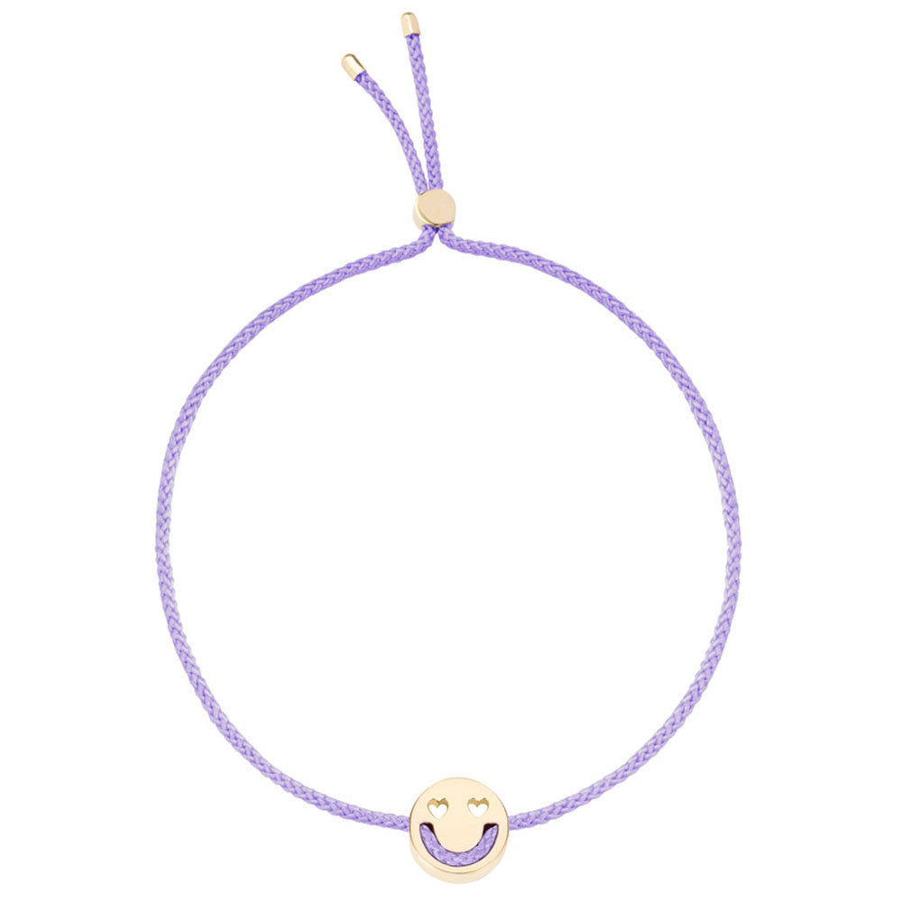Ruifier Friends Smitten Cord Bracelet Lilac Yellow Gold