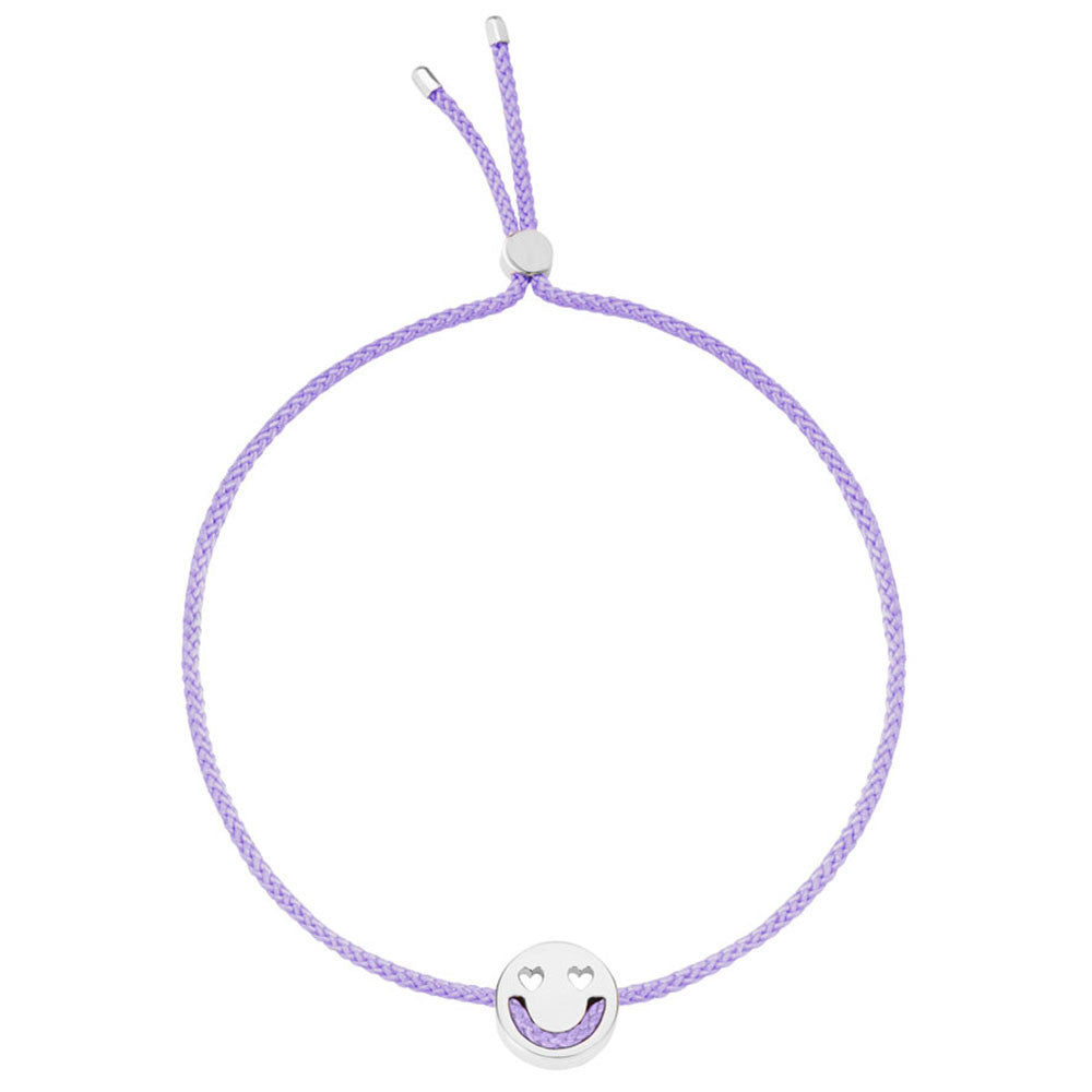 Ruifier Friends Smitten Cord Bracelet Lilac Sterling Silver