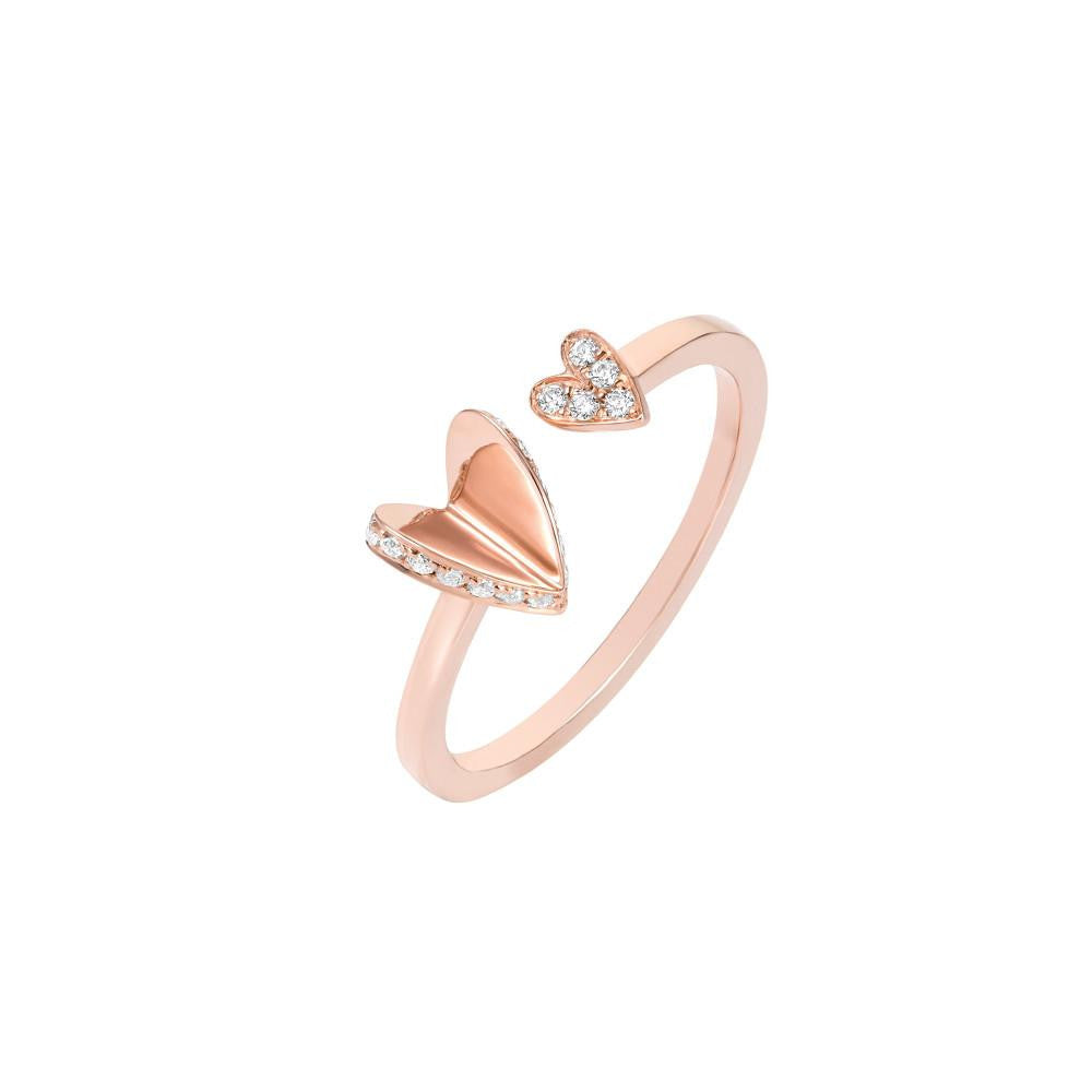 ELEMENTS Diamond Flutter Heart Ring