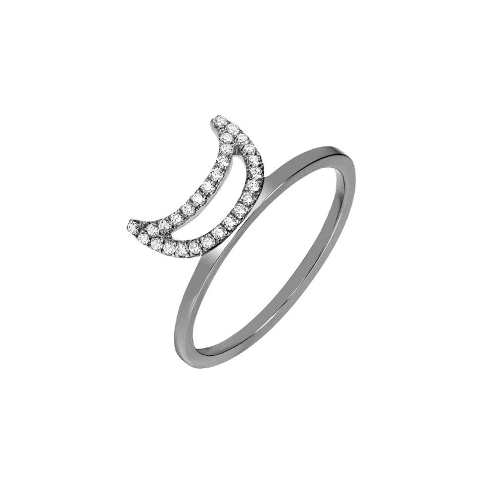 ELEMENTS Midnight Crescent Ring