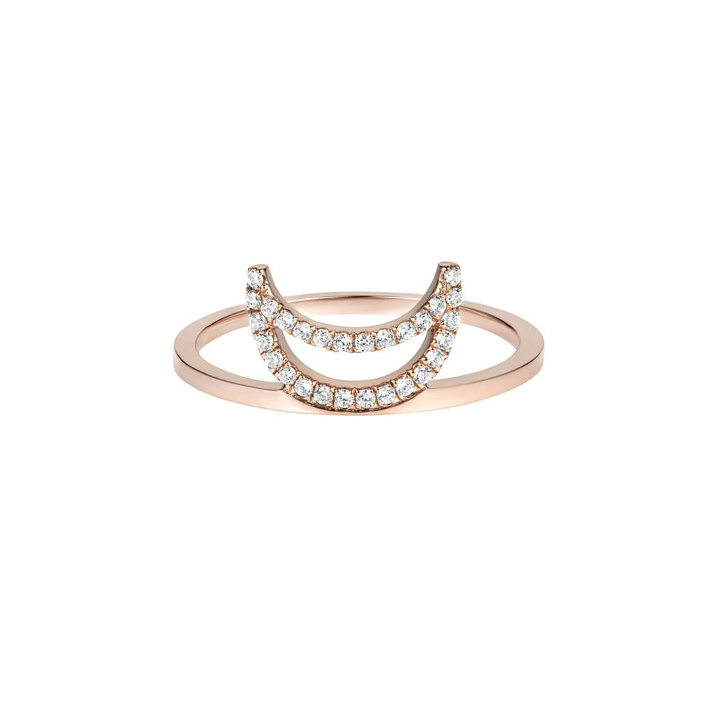 ELEMENTS Rose Crescent Ring