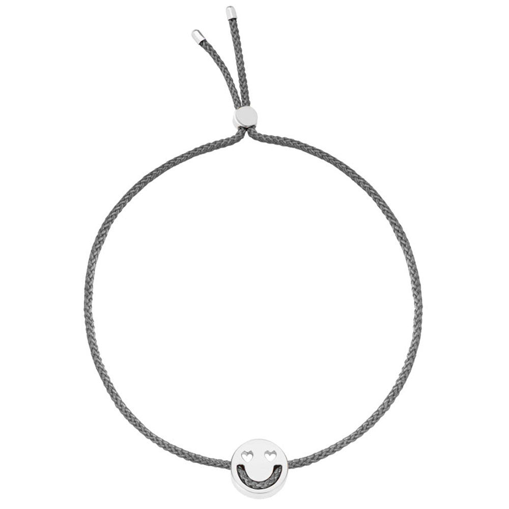 Ruifier Friends Smitten Cord Bracelet Dark Grey Sterling Silver