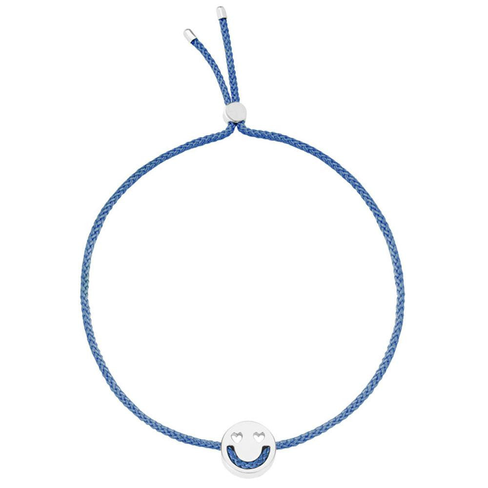 Ruifier Friends Smitten Cord Bracelet Dusky Blue Sterling Silver