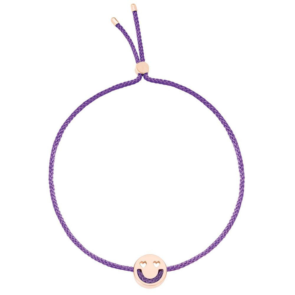Ruifier Friends Smitten Cord Bracelet Purple Rose Gold