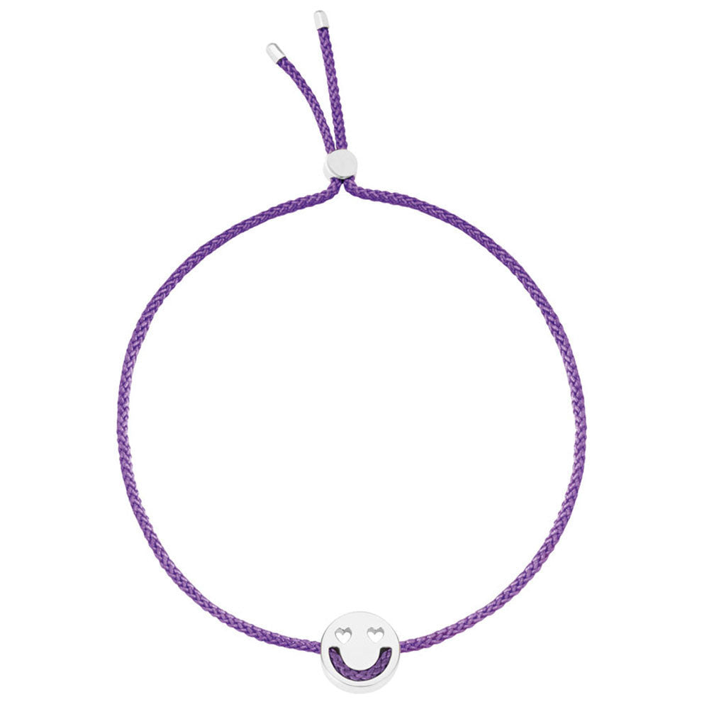 Ruifier Friends Smitten Cord Bracelet Purple Sterling Silver