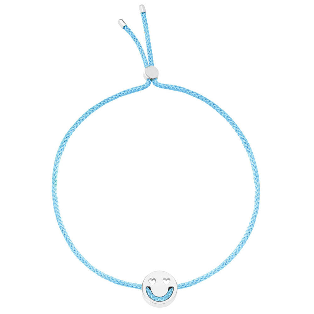 Ruifier Friends Smitten Cord Bracelet Sky Blue Sterling Silver