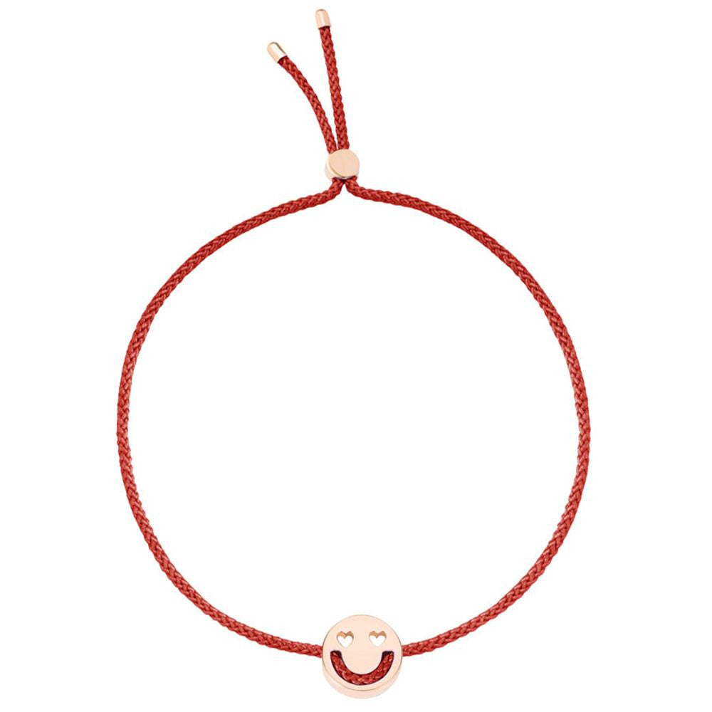 Ruifier Friends Smitten Cord Bracelet Burnt Umber Rose Gold