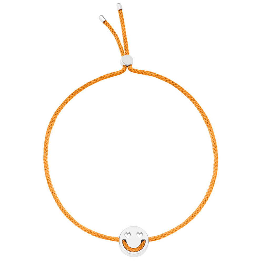 Ruifier Friends Smitten Cord Bracelet Orange Sterling Silver