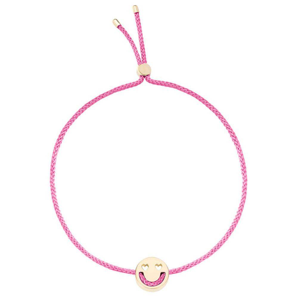 Ruifier Friends Smitten Cord Bracelet Pink Yellow Gold