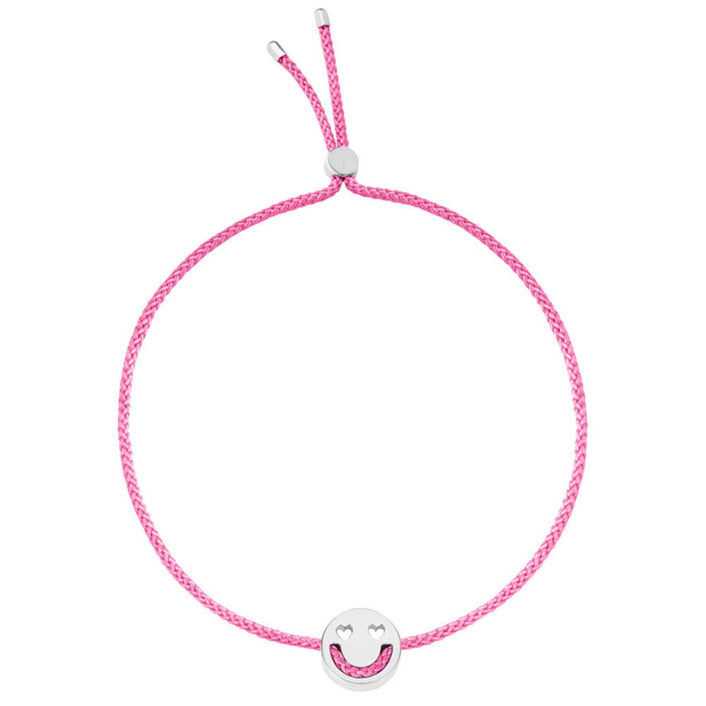 Ruifier Friends Smitten Cord Bracelet Pink Sterling Silver